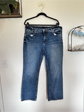 Silver Jeans Co Elyse Slim Bootcut Denim Blue Jeans Size 18